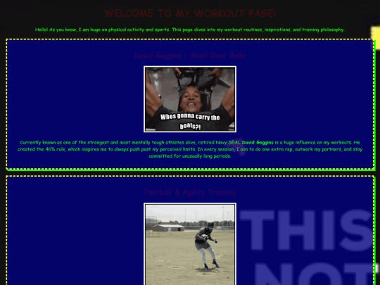 Workout screenshot