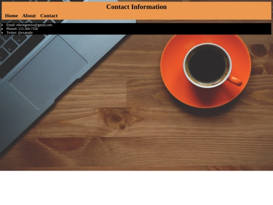 My Website/contactpage screenshot