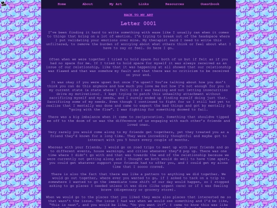 letters screenshot