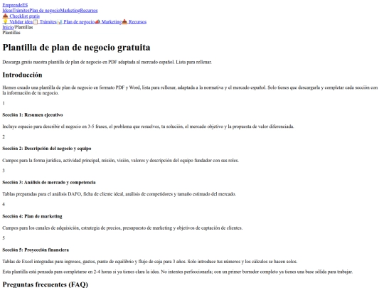 plantilla-plan-negocio screenshot