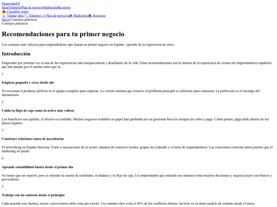recomendaciones-primer-negocio screenshot