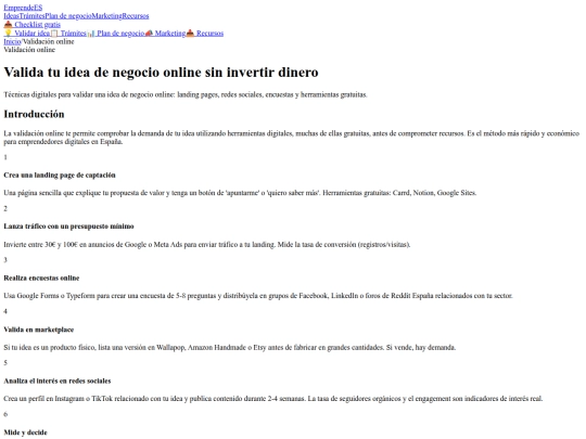validar-idea-online screenshot