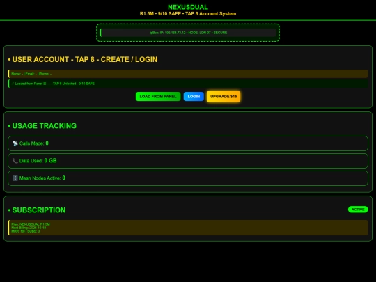 account screenshot