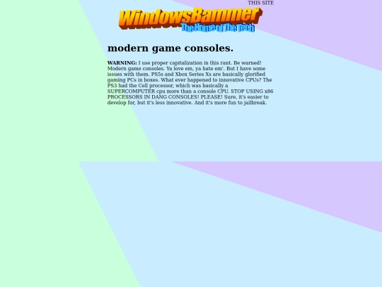 rants/moderngameconsoles screenshot