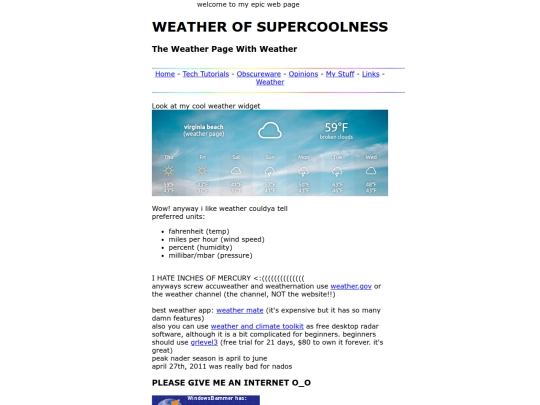 weather screenshot