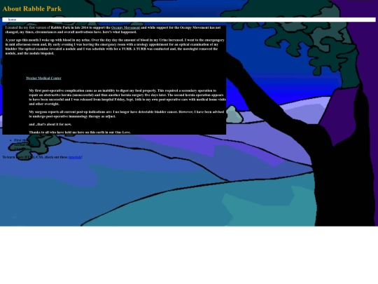 About the webmaster screenshot