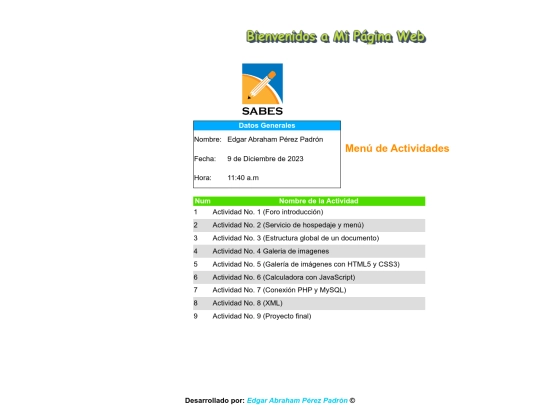 index screenshot