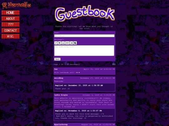 guestbook screenshot