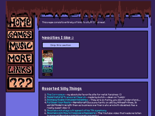 links screenshot