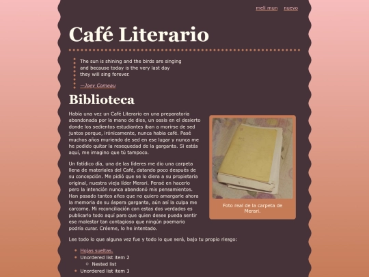 cafeliterario screenshot
