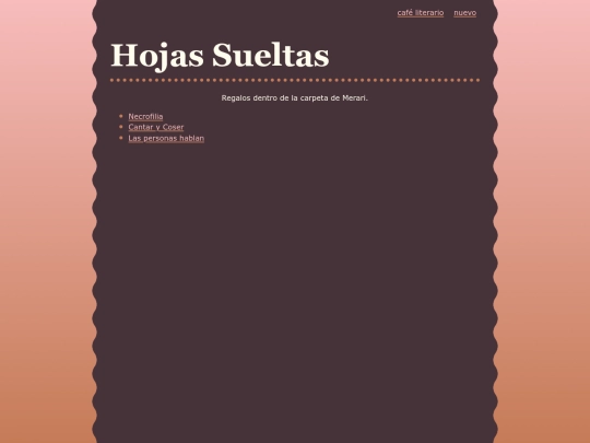 cafeliterario/hojassueltas screenshot