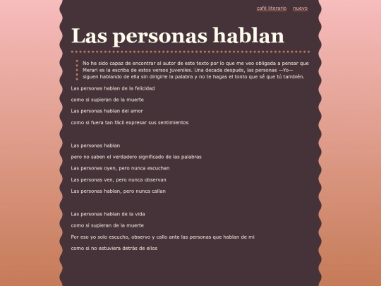 cafeliterario/hojassueltas/laspersonashablan screenshot