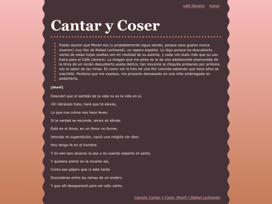 cafeliterario/hojassueltas/vislumbre screenshot