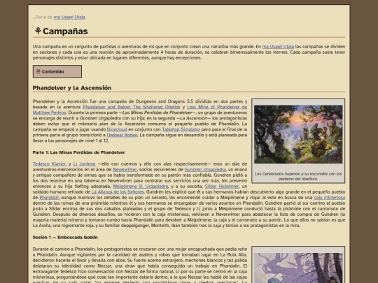 ttrpg/campaigns screenshot