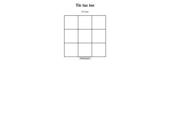 tic tac toe screenshot