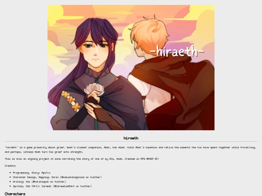 hiraeth screenshot