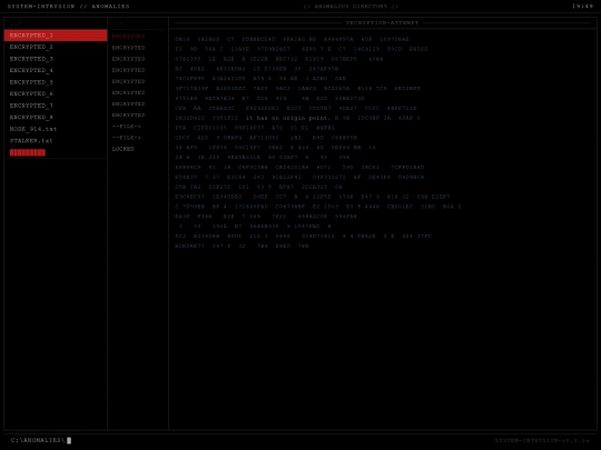 anomalies screenshot