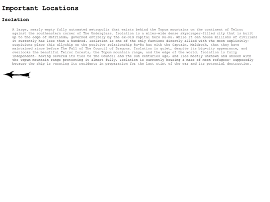 importantlocationspages/isolation screenshot