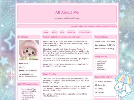 aboutme! screenshot
