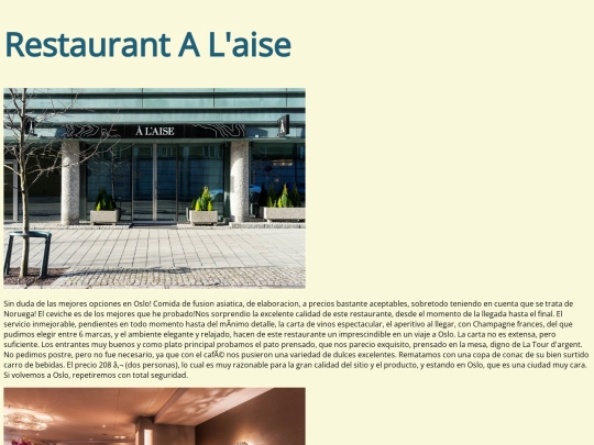 Restaurant A L'aise screenshot