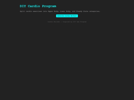 ExerciseCardio screenshot