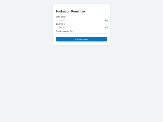 Hydration_app/Index screenshot