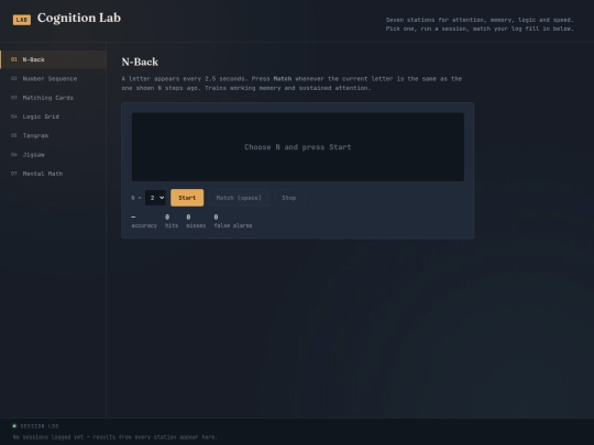 Lcars/New/cognition-lab screenshot