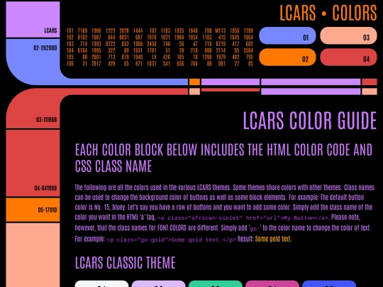 Lcars/colors screenshot