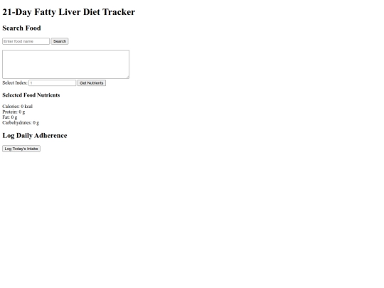 Mealplan screenshot