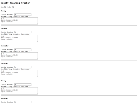 Overtrain screenshot