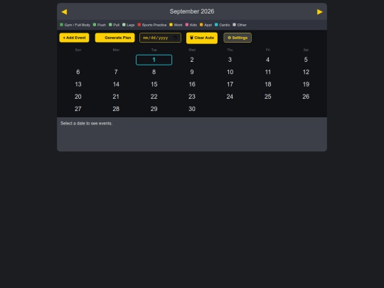 WorkoutCalendar2 screenshot