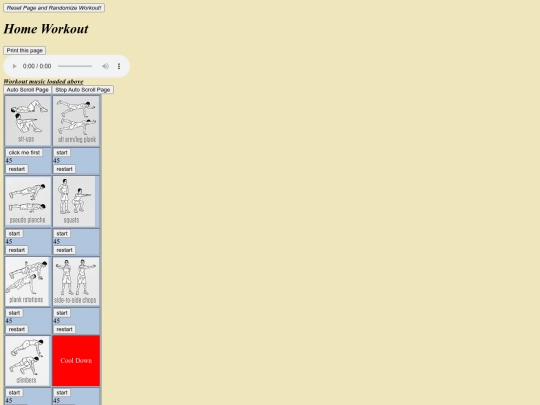 homeworkout screenshot