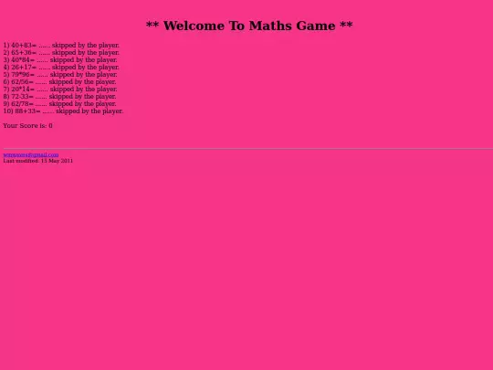 mathgame2 screenshot