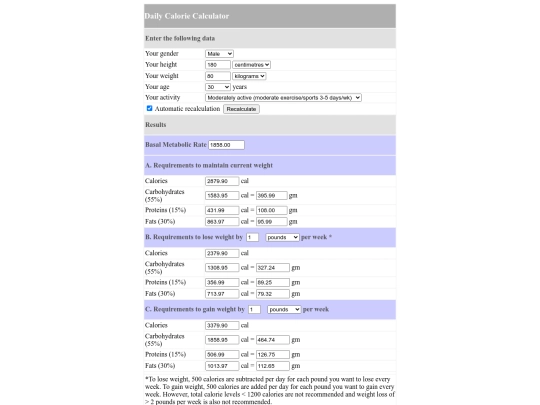 testing/daily_calorie_calculator screenshot