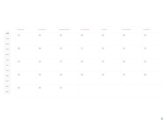 taylor/calendar/naylortour screenshot