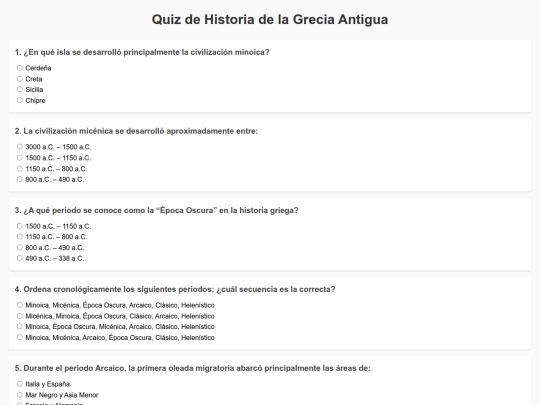Cuestionariogrecia screenshot