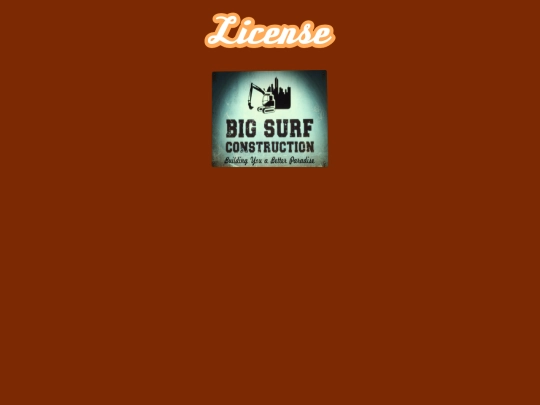license screenshot