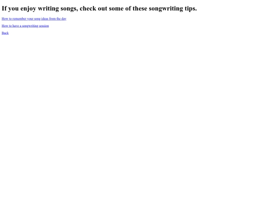 songwritingtips screenshot