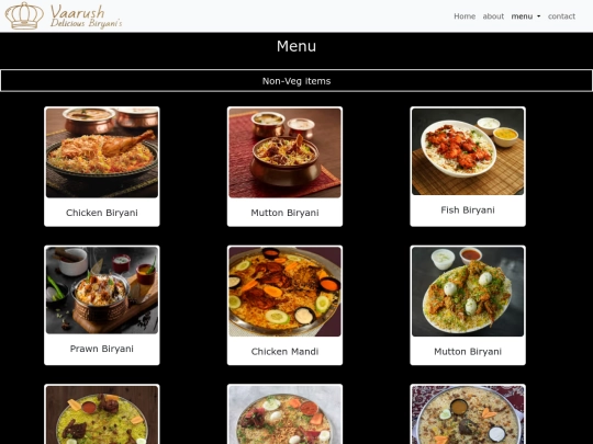 menu screenshot