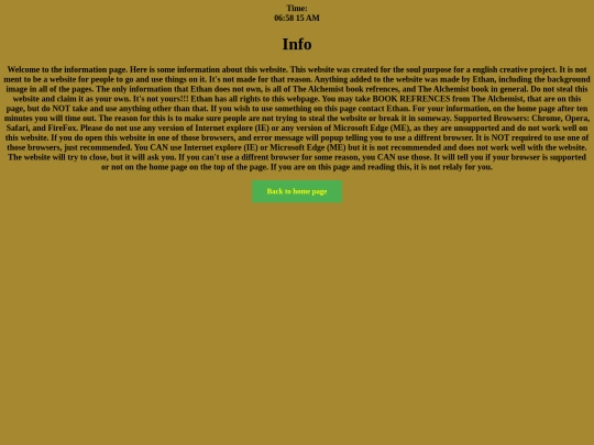 info screenshot