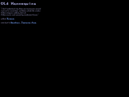 OldMannequins screenshot