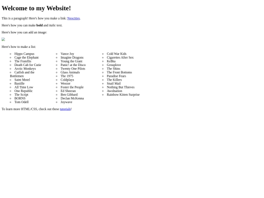 list screenshot