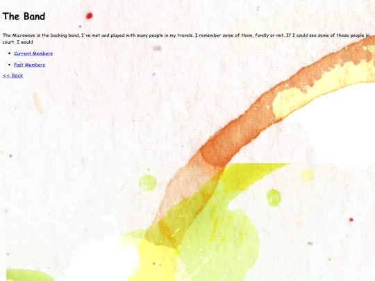 about/theband screenshot