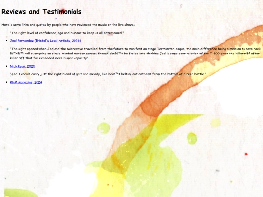 reviews screenshot