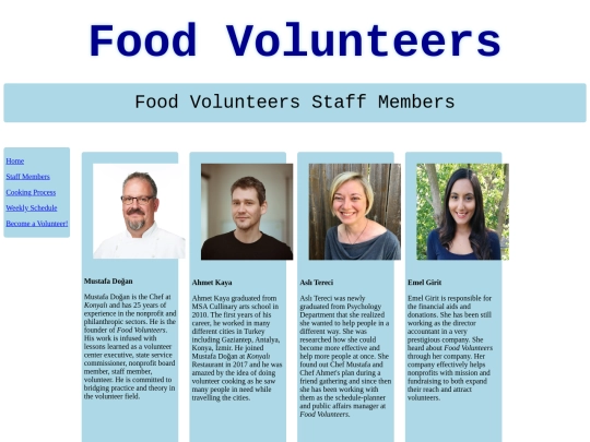Final Project/Staffpage screenshot