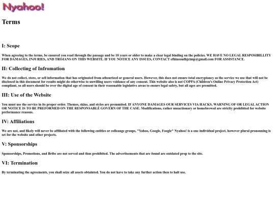 terms screenshot