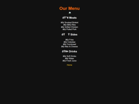 menu screenshot