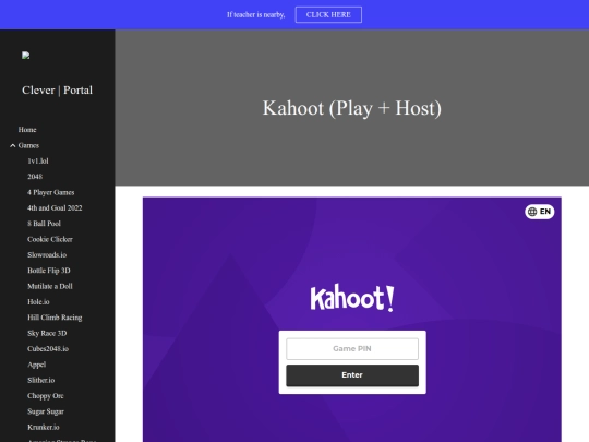 Kahoot screenshot