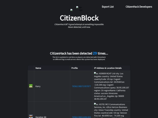 citizenblock screenshot