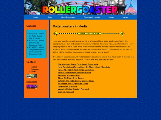 navbar pages/Coasters in Media/1media screenshot